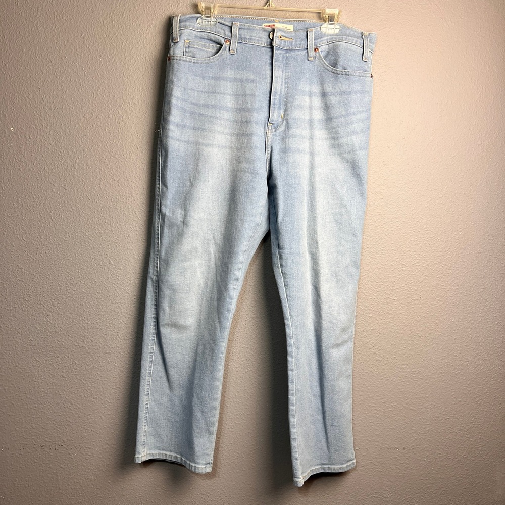 Signature by Levi Strauss Heritage‎ High-Rise Straight Jeans Light Wash Size 14